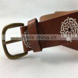 Tan Color Cheap Price PU Faux Leather Belt for Pants thumbnail-5