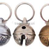 Sleigh Bell Keyring in Solid Brass or Silver Polish With Seven Sizes Available thumbnail-1