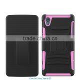 Best Selling Products Holster Hybrid Protective Silicone Kickstand Cases for Sony z5 Case Paypal Accept