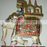 Marble Gold Painting Beautiful Elephant