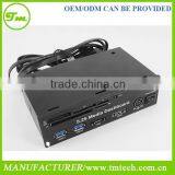 New Front Panel PCI-E to USB 3.0 ESATA SATA Card Reader 5.25" Media Dashboard
