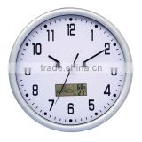 Round LCD Clocks Weather Station Wall Clock With Temperature YZ-7263C