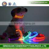 Wholesale Logo Available Nylon Crystal Lattice Reflective Waterproof Led Dog Collar