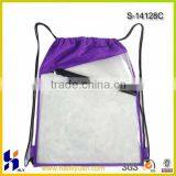 New Design Front Zip Pocket Transparent Drawstring Bag thumbnail-1
