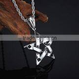 Vintage Jewelry Stainless Steel Fashion Pentagram Pendant thumbnail-5