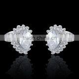 2016 Oval Cut Cubic Zircon Stud Earring Prong Setting Jewelry Wedding Jewelry thumbnail-5