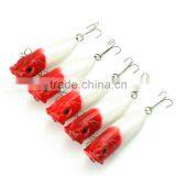 5pcs Plastic Popper Fishing Lures Bass CrankBaits Hooks Tackle 6.5cm/11.8g thumbnail-4