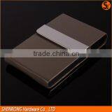 Pocket Classic Leather Business Name Card Holder With Magnet Can Customize Logo