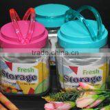 Square Plastic Fresh Food Storage Container 1.2L for Pasta, Coffee, Tea, Crackers and Candy thumbnail-1