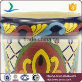 YSfp0001-01 Morden Vintage Hand Print Ceramic Flower Pot thumbnail-4