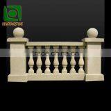 Hand Carved Outdoor Yellow Marble Railing thumbnail-1