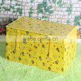 N486 Good Quality Custom Printed Non Woven Coated Water Proof Foldable Storage Box Polka Dot Bin thumbnail-5