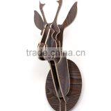 Indoor Wall Mounted Wooden Little Deer Head Decoration thumbnail-1