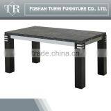 Newest Design Black Stone Marble Top Oak Wood Base TV Stand thumbnail-2