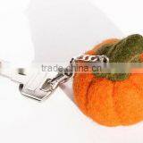 New Products Wholesale Cute Ball Pumpkin Shape Key Ring Promotion Gift Felt Creat Your Own Keychain Made in China thumbnail-1