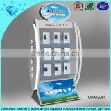 New Design Elegant L Shape White Acrylic Cigarette Display Rack thumbnail-6