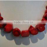 Wholesale 18" 12-15mm Red Original Coral Beads Necklace thumbnail-2