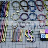 TK-2307 30MM Titanium Alloy TC4 Octagon Key Chain Key Ring thumbnail-6