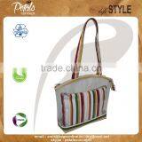 Multicolor See Through PVC/12 oz Canvas Bag With Pouch thumbnail-2