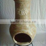 Clay Chimney With Metal Stand, Fire Shelf and Lid thumbnail-1