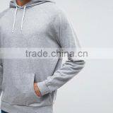 Custom Raglan Sleeves With Hood Grey Men's 85% Cotton 15% Viscose Casual Comfort Fit Breathable Oversized Pullover Hoodies thumbnail-3