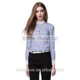 Made to Measure Slim Fit Cotton Dress Shirt for Elegant Business Lady thumbnail-3