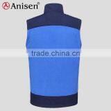 Bulk Wholesale Windbreaker Panel Fleece Polyester Men Vest thumbnail-2