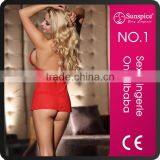 Women Open Big Breast Sexy Red Night Lingerie Baby Doll thumbnail-2