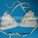 machine made cotton crochet bra design