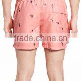 New Design Pink Toucan Swim Trunks 100% Nylon Polyester Board Shorts Printing Logo Summer Fitness Beach Shorts thumbnail-3