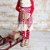 Girls Christmas Outfit With Pants Red Clothing Kids Clothes Sets thumbnail-2