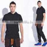 High Quality Custom Cotton/polyester Short Sleeve Pullover Hoodie thumbnail-3