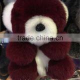 Real Rex Rabbit Fur Keychain Bear Doll Doll Key Chain Charm Golf Bag Pendant Wallet Pom Pom Coon Car Pendant thumbnail-1