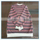 Fashion Design Printed Teen Girls Stipped Sleeve and Back T Shirt, Factory OEM Made Long Sleeve T Shirt thumbnail-4