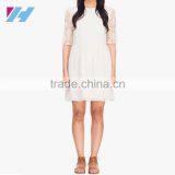 Latest Casual Wear Fashion For Women Smart Midi Lace Half Sleeve Dress A Line Chiffon Dress thumbnail-4