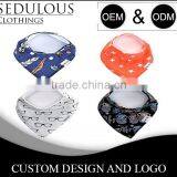 2017 Eco-friendly Baby Bib Lovely Baby Bandana Drool Bibs With Custom Print Design thumbnail-2
