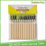 Hot Selling 12 Pieces High Quality Wooden Carving Hand Tool Set for Basic Woodcut thumbnail-1