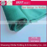 Winfar High Quality Hot Sale 100 Polyester Spandex Dyed Rib 2x2 Ribbed Knitted Fabric thumbnail-1