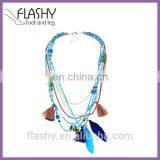 New Fashion Feather Women Necklace Beaded Necklace Chains Jewelry thumbnail-1