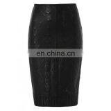 Women Leather Look Pleated Mini Skirt