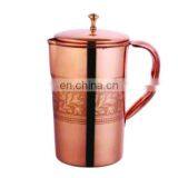 Hammered Copper Beer Mug With Brass Handle thumbnail-5