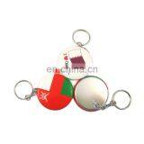 Chic High Quality Handcraft Factory Keychain Keyring With Nation Flag Tin Button Badge thumbnail-1