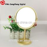 High-Grade Beauty Makeup Mirror Hot Golden 6 Inch Table Makeup Mirror+1PC Folding Mirror Valet processing