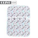 Custom Lightweight Cute Animal Printed Minky Sherpa Throw Double Sides Baby Blankets For Winter thumbnail-7