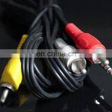 Gold Plated 1.5m Flat Rca av Cable 10 Pin Mini Din to Rca Cable thumbnail-1