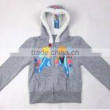 2016 New Arrival Grey Hooded Long Sleeve With Fleece Lining Children Froze Hoodie Quality Choice thumbnail-2