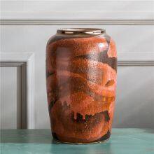 Abstrat Creative Red Wholesale Jingdezhen Metal Glaze Combination Ceramic Vase For Hotel Home thumbnail-3