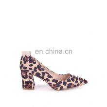 Women Classic Pointed Toe Block Heel Sexy Pumps Leopard Print Sandals Ladies Footwear Shoes thumbnail-1