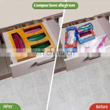 Bamboo Ziplock Bag Storage Organizer For Kitchen Openable Top Lids,Suitable For Sandwich,Gallon Quart & Snack thumbnail-2