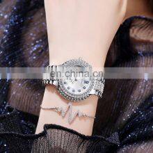 BW 8093 Iced Out Watches Women Gold Quartz Fashion Luxury Roman Font Waterproof Watch Jewelry